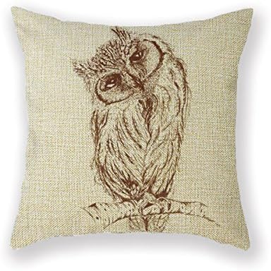 Custom Picture Scops Owl By Inkspot 18x18 Inch Square Cotton Linen Decorative Throw Pillow Case Decor Cushion Covers