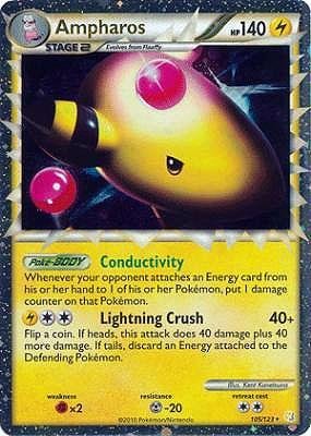 Pokemon Legend Heartgold  Soulsilver Single Card Ampharos Prime 105 Holo Rare