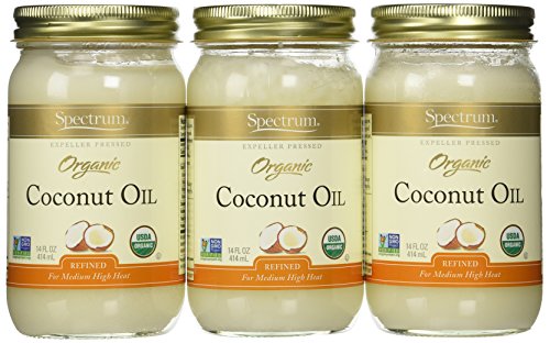 Spectrum Naturals Refined Coconut Oil 14 Oz -Pack of 3