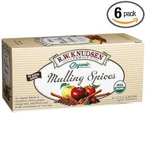 R.W. Knudsen Organic Mulling Spices, 25-Count, 1.75-Ounce Boxes (Pack of 6)