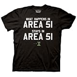  : X-Files What Happens In Area 51 Stays In Area 51 Mens T-Shirt Tee