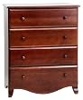 DaVinci Emily 4 Drawer Dresser in Coffee