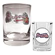 Atlanta Braves MLB Rocks Glass & Square Shot Glass Set - Primary Logo by Great American Products