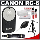 Canon RC-6 Wireless Remote Shutter Release Controller + Tripod + Accessory Kit for Rebel T2i, T3i, T4i & EOS M, 60D, 7D, 5D Mark III Digital SLR Cameras