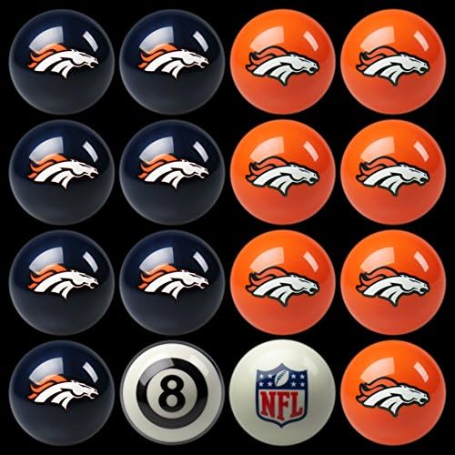 Imperial Billiards IMP-50-1103 Denver Broncos NFL 8-Ball Billiard Set