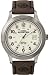 Timex Men's Expedition T49870 Brown Calf Skin Analog Quartz Watch with White Dial