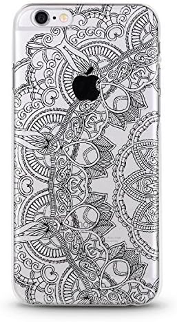 iPhone 6S / 6 Slim Protective Soft Flexi Crystal Clear Case (Mehndi Hand Painting)