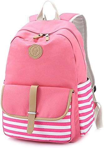 Belover Canvas School Student Canvas Book Backpack Laptop Travel Bag