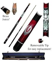 Designer Hard Wood Pool Stick - Demon Skull
