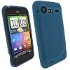 igadgitz Blu Custodia TPU Gel Case Cover Rigida Protezione per HTC Incredible S Android Smartphone Mobile + Protettore schermo