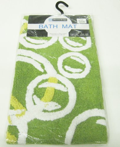 SUPERB FUNKY HEAVY PILE 100% COTTON BRIGHT LIME GREEN WHITE 50CM X 80CM BATH MAT BATHMAT SUPERB FUNKY HEAVY PILE 100% COTTON BRIGHT LIME GREEN WHITE 50CM X 80CM BATH MAT BATHMAT