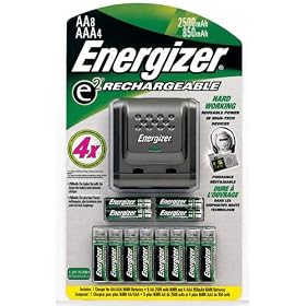 Energizer� Rechargeable Batteries &amp; Charger -- 8 rechargeble AA batteries and 4 rechargeble AAA batteries: Electronics