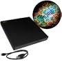 HQRP External USB 2.0 Slim DVD / CD-RW Drive (Black) for ASUS Eee PC 900A 900HA 900HD 900SD Netbook / Subnotebook plus HQRP Coaster