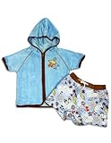 Baby Buns - Boys Island Swimsuit And Coverup Set, Blue, Brown