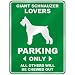 schnauzer15 - GIANT SCHNAUZER LOVERS PARKING ONLY PARKING SIGN DOG