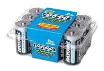 Rayovac Alkaline Batteries, D Size, 12-Count Packages (Pack of 2)