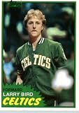 1981 / 1982 Boston Celtics' Star Larry Bird Topps Basketball Mint Card #4, his first single player Topps Card Shipped In A Protective Screw Down Holder!