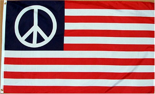 Peace USA Flag - 3 foot by 5 foot Polyester (NEW)