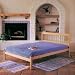 Queen Size - Spindle Platform Bed Frame - Made in USA - Solid Hard Wood - Danish Oil