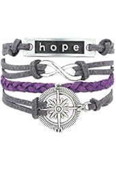 Susenstone&reg;Handmade Infinity 8 Hope Rudder Anchor Leather Weave Jewelry Bracelet