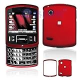 Motorola Hint QA30 Cell Phone Red Rubber Feel Protective Case Faceplate Cov ....