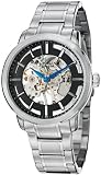 Stuhrling Original Mens 394.33111 Classic Winchester Pro Mechanical Hand Wind Skeleton Black Dial Watch