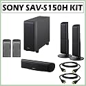 Sony SA-VS150H 8 Piece 5.1/ 7.1 Channel Home Theater Speaker System w/ 2 HDMI Cables