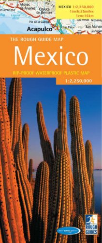City Travel Guides Discounted   : A Rough Guide Map Mexico (Rough Guide Map)