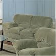 Alpine Pillow Top Love Seat By Coaster Furniture With Silver Shipping