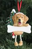 Golden Retriever Dog Dangling/Wobbly Leg Christmas Ornament
