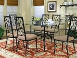Cramco Saunders Rectangular Dining Table with Glass Top - 13619-42+49