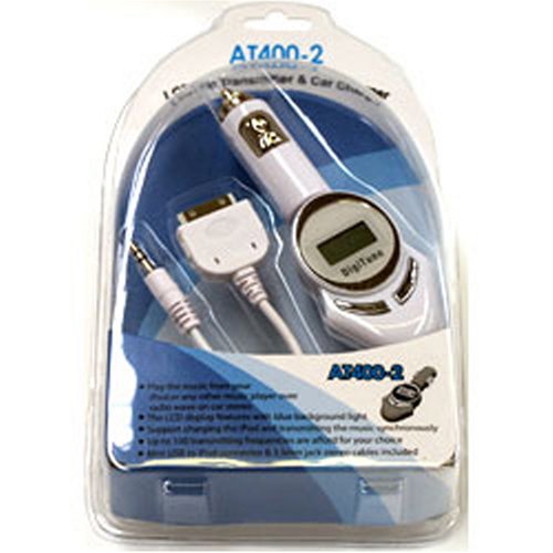 Childrens Toyshop  Electronics : LCD FM Transmitter & Car Charger for iPod & MP3 - White