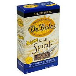 De Boles Pasta Rice Spirals, 8-Ounce Boxes (Pack of 12)