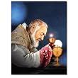 Padre Pio - Canvas Transfer Linen Print Wrapped around the Sides - 15.5"x12"x2"