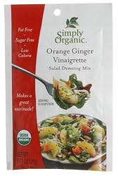 Simply Organic Orange Ginger Vinaigrette Salad Dressing Mix, .71 Ounce Packet (Pack of 24)