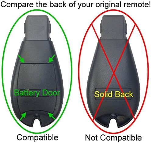 Discount Keyless Replacement Navy 3 Button Case and Button Pad M3N5WY783X Compatible with Chrysler and Dodge Remotes
