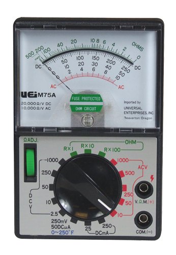 UEI M75A Analog Multimeter 17 Range 1000V 