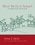 What We Do in Advent: An Anglican Kids' Activity Book
