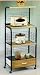 BEAUTIFUL KITCHEN MICROWAVE SHELF W. OUTLET IN BLACK
