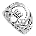 Sterling Silver Heart Hand Crown Friendship and Love Irish Claddagh Ring
