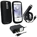 BLACK COVER + CAR + AC CHARGER FOR HTC MY-TOUCH 3G TMOBILE