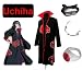Anime Naruto cosplay costume Uchiha Itachi, manteau Akatsuki (taille L:hauteur 169cm-176cm)+ anneau
