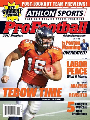 2011 Athlon Sports NFL Pro Football Magazine Preview- Denver Broncos Cover