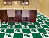 Michigan State Spartans Carpet Tile 45 SQ FT Flooring
