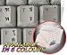 THAI KEYBOARD STICKERS WITH BLACK LETTERING ON TRANSPARENT BACKGROUND (Thai Transparent Keyboard Sticker for Laptop, Desktop)