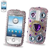 New Fashionable Perfect Fit Hard Diamante Protector Skin Cover (Faceplate/Snap On) Full Rhinestones Diamond Bling for HTC myTouch (G2) 3G / Magic T-Mobile -