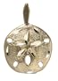14k Yellow Gold Diamond-cut Sand Dollar Charm