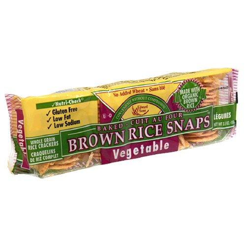 Brown Rice Snaps, Vegetable with Organic Brown Rice, 3.5-Ounce Packs (Pack of 12)