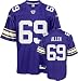 Jared Allen Jersey: Reebok Purple Alternate Replica #69 Minnesota Vikings Jersey - Small