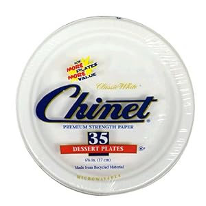 Chinet Classic White Dessert Plates, 35-Count Packages  (Pack of 6)
